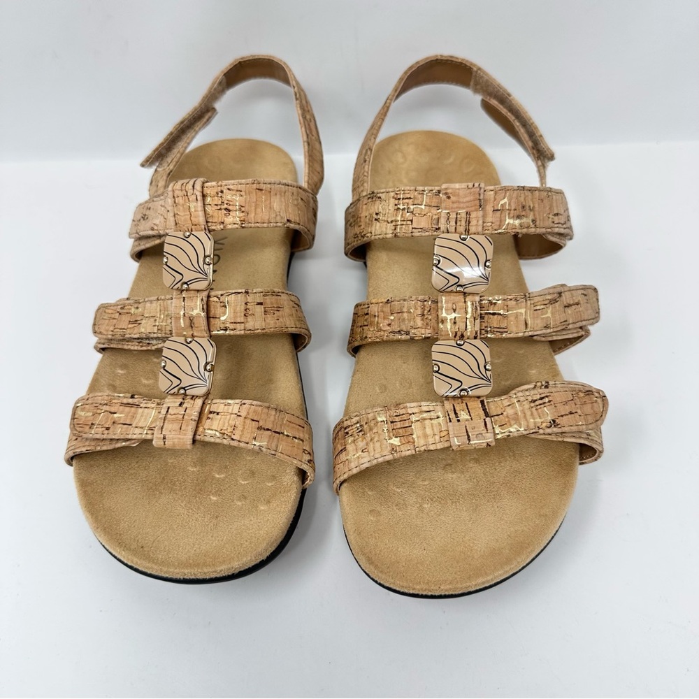 Vionic Amber Sandals Gold Cork Size 6